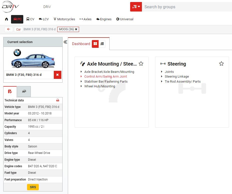MOOG - 3D Schematics - Select product type